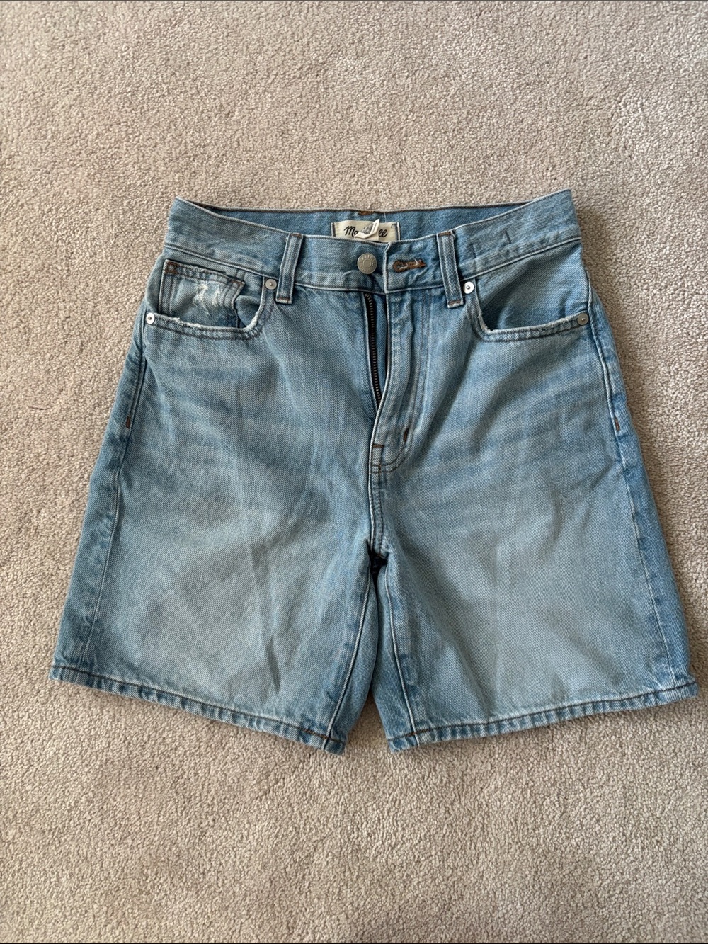 Madewell 100% Cotton Baggy Jean Shorts